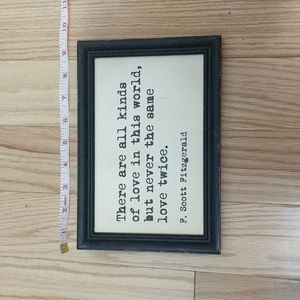 F Scott Fitzgerald quote wall art love